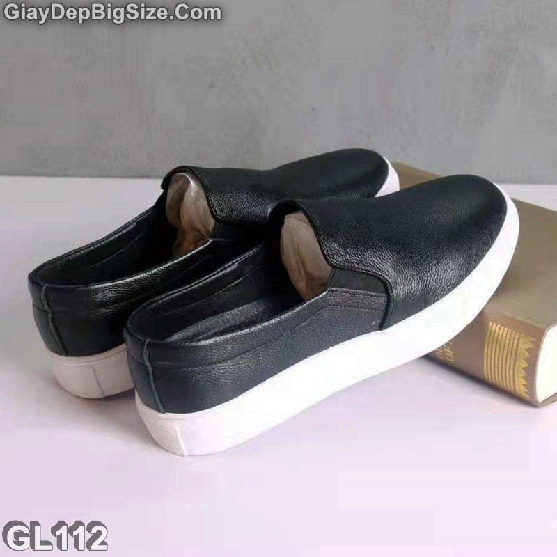 Giày xỏ thể thao, giày lười big size cỡ lớn EU:45-46 cho nam chân thon cân đối