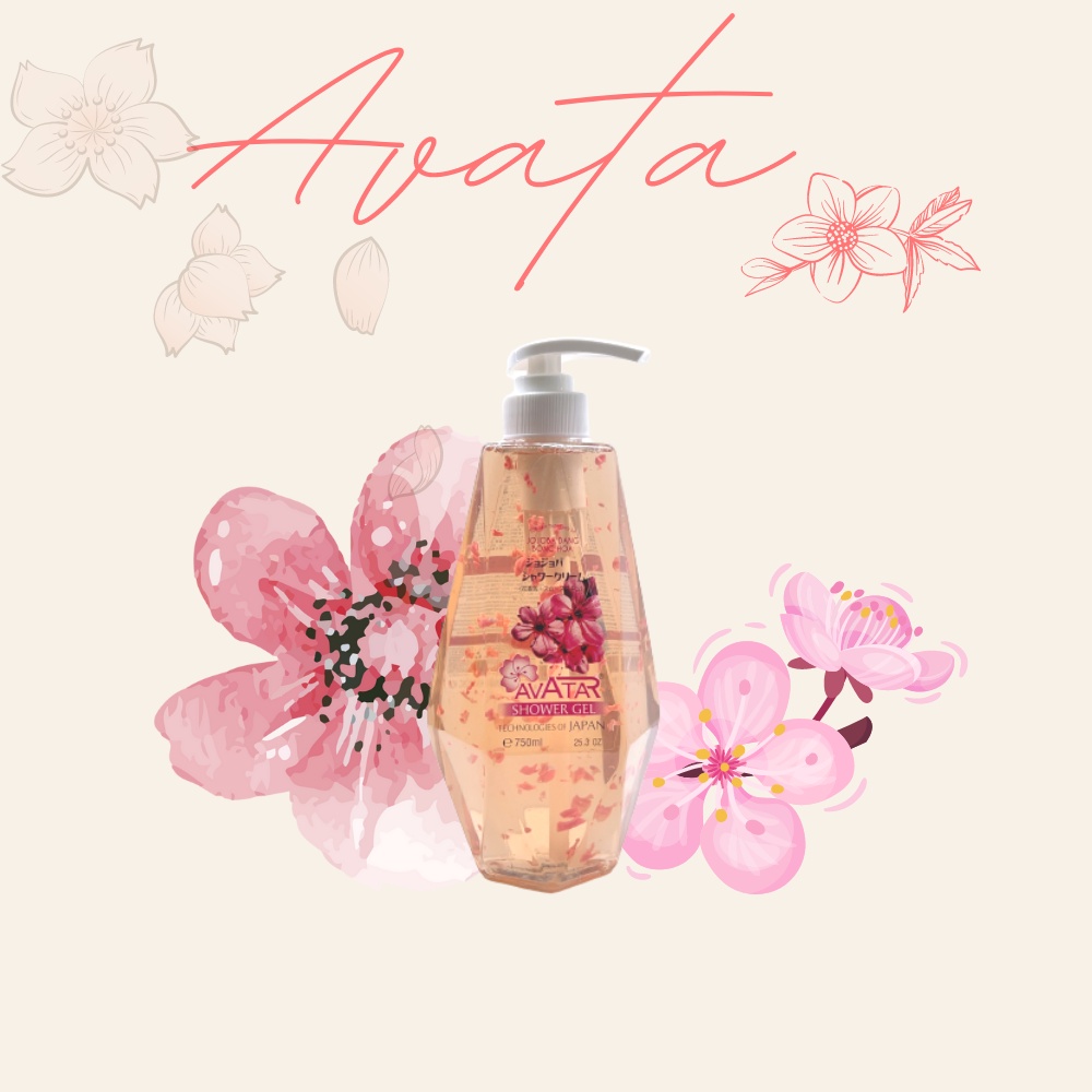 Sữa tắm nước hoa Avatar Jojoba Nhật Bản chiết xuất hoa anh đào 900ml