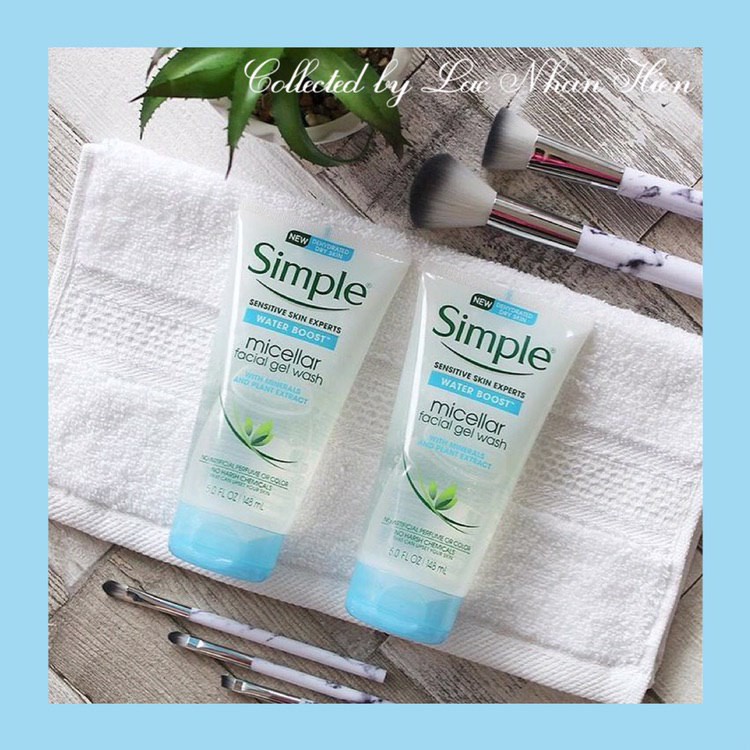 Sữa Rửa Mặt Dưỡng Ẩm, Làm Sạch Sâu Simple Water Boost Micellar Facial Gel Wash 150ml (Dành Cho Da Khô, Nhạy Cảm) | BigBuy360 - bigbuy360.vn