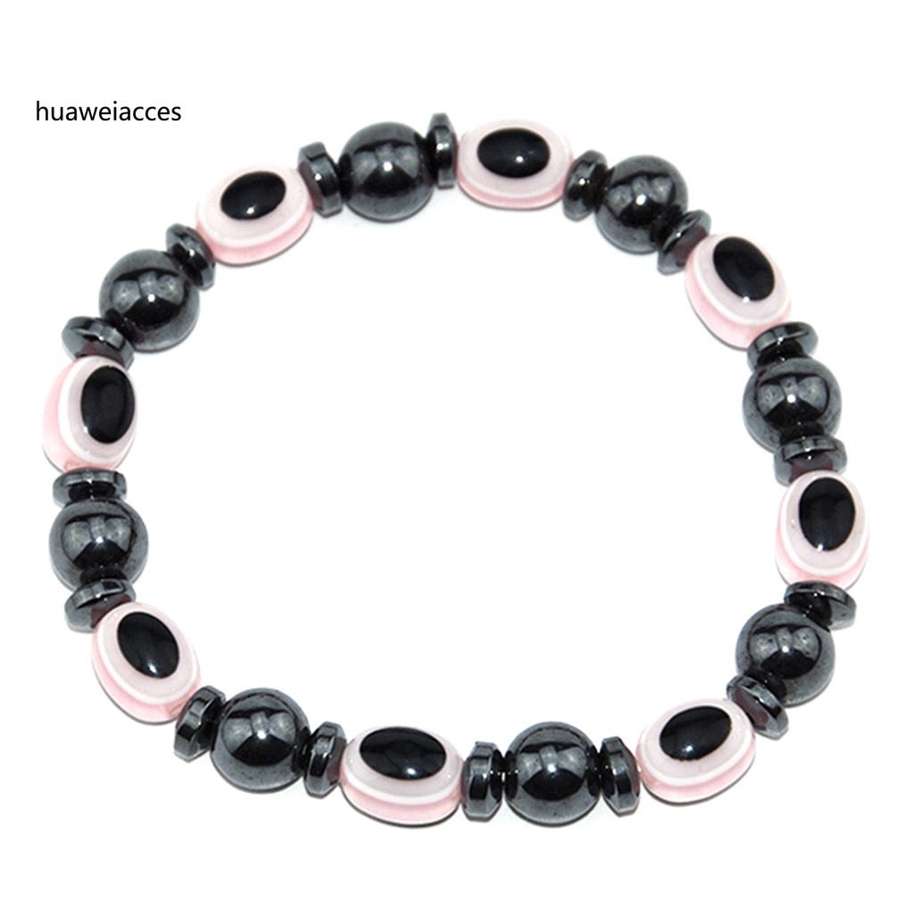 Vòng Tay Chuỗi Hạt Đá Hematite Hình Đôi Mắt Giảm Cân Cho Nam Và Nữ