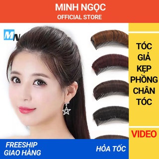 Tóc giả kẹp phồng chân tóc độn phồng mái cao cấp - siêu thị minh ngọc