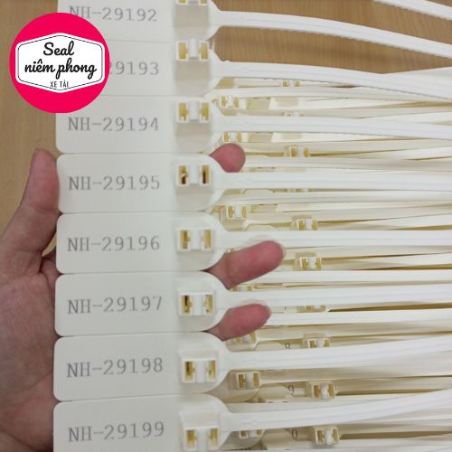 Combo 50 cái seal niêm phong giá rẻ, dài 35cm thân dây dẹp răng cưa siết bao, niêm phong cửa xe chắc chắn.