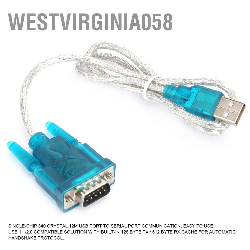 Bộ 2 Dây Cáp Chuyển Đổi Westvirginia058 HL-340 USB Sang RS232 9 Pin