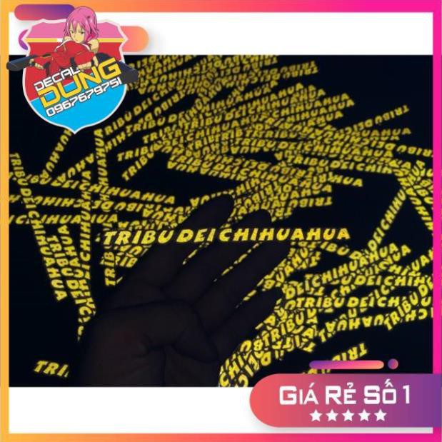 Tem dán kính nón full face phản quang 1x14,5cm