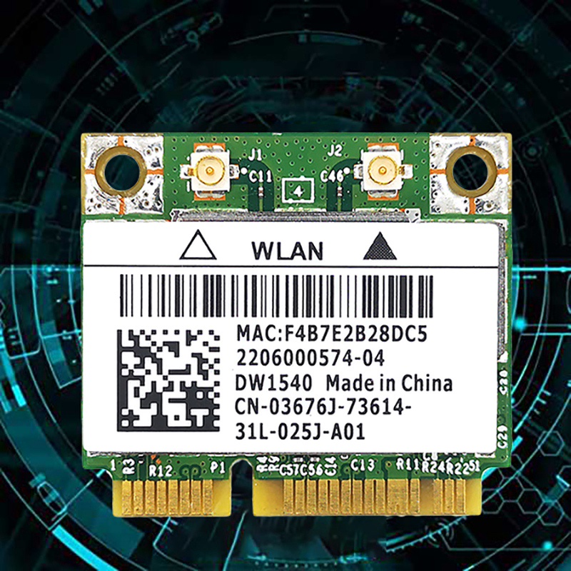 Thẻ mạng không dây tần số kép BCM943228 DW1540 2.4G/5G MINI PCIE 300Mbps 802.11A/B/G/N