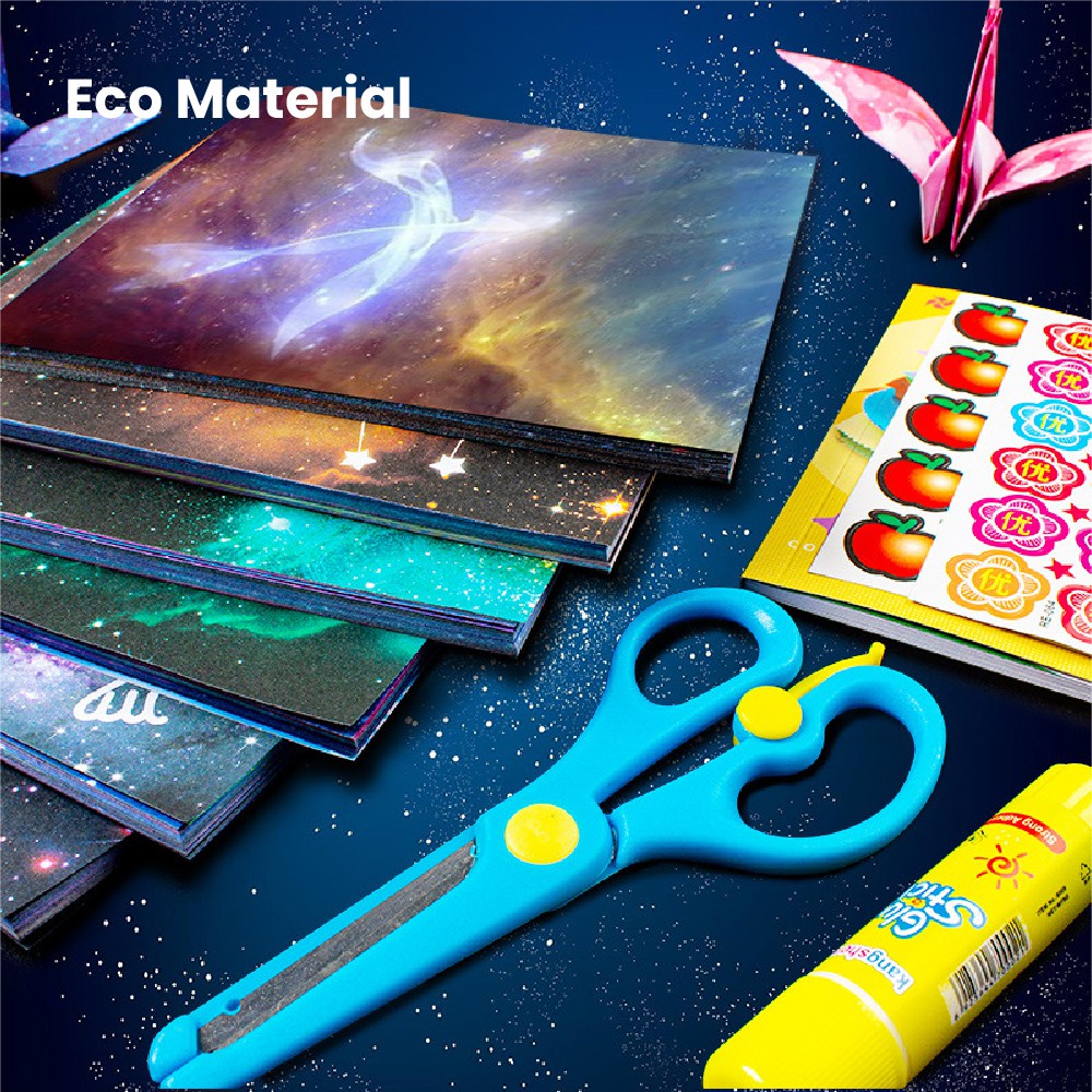 Set 50 Giấy Xếp Origami 15X15CM Họa Tiết Vũ Trụ