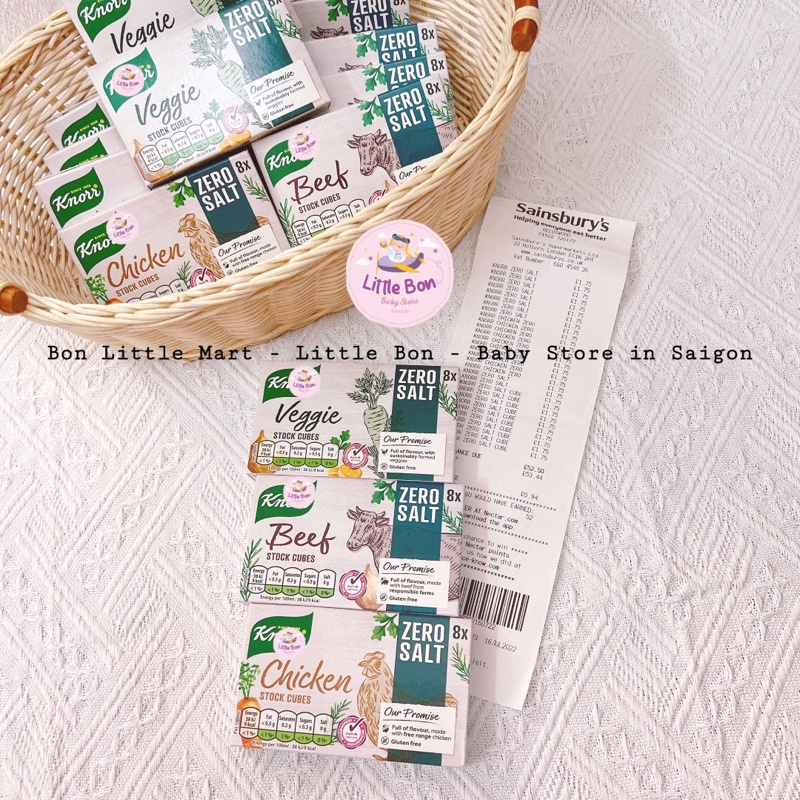 Viên nêm Knorr không chứa muối UK _Date 2024