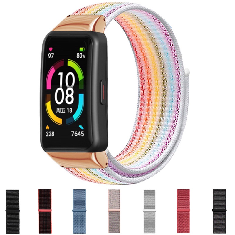 Dây Đeo Nylon Chất Lượng Cao Cho Đồng Hồ Thông Minh Huawei Band 6 / Honor Band 6