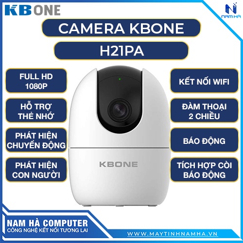 Camera Wifi KBONE H21PA, H21W FullHD 1080p chính hãng bảo hành 24 tháng