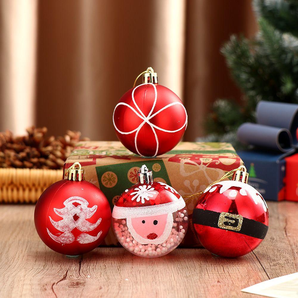 Set 9 Trái Châu 6cm Treo Trang Trí Giáng Sinh