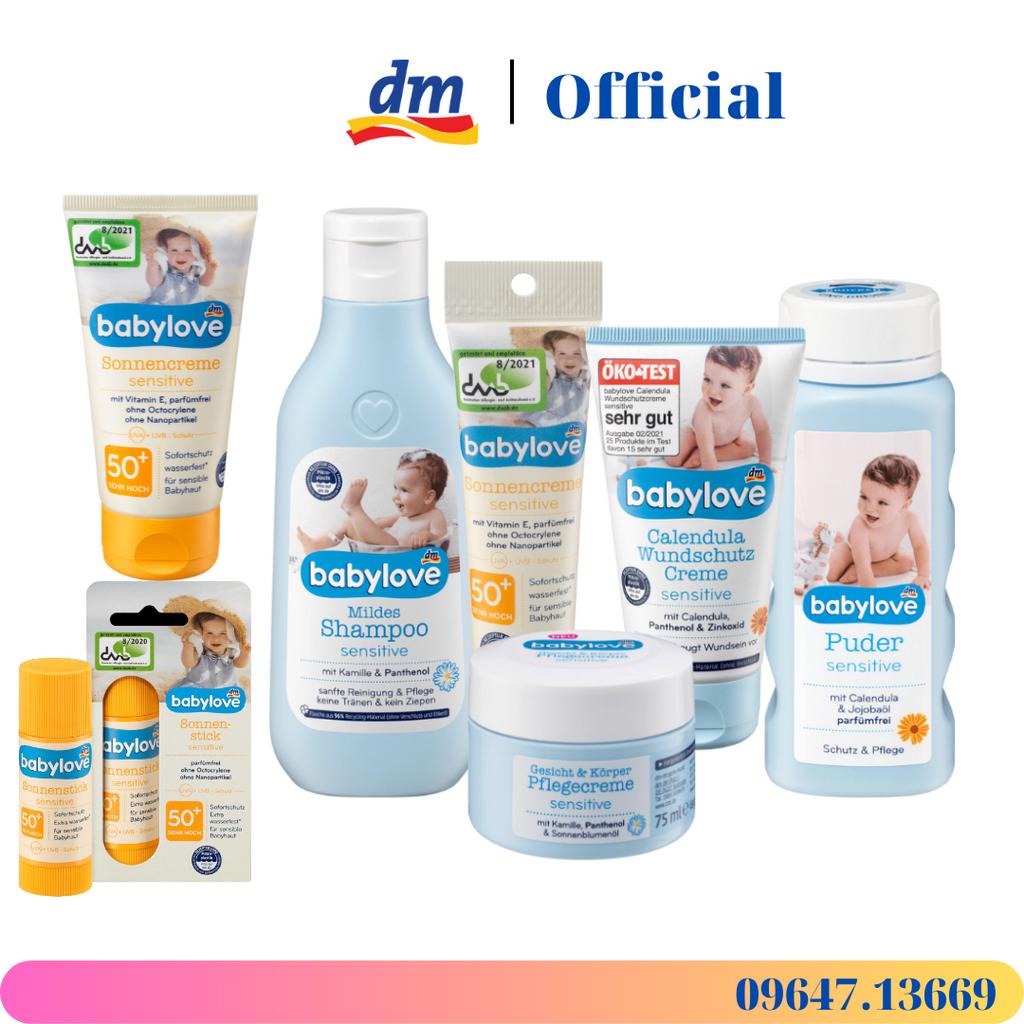 Kem Dưỡng Da, Kem Chống Nắng, Dầu Gội, Kem Chống Hăm, Phấn Rôm Babylove Dành Cho Siêu Nhạy Cảm-Hàng Nội Địa Đức