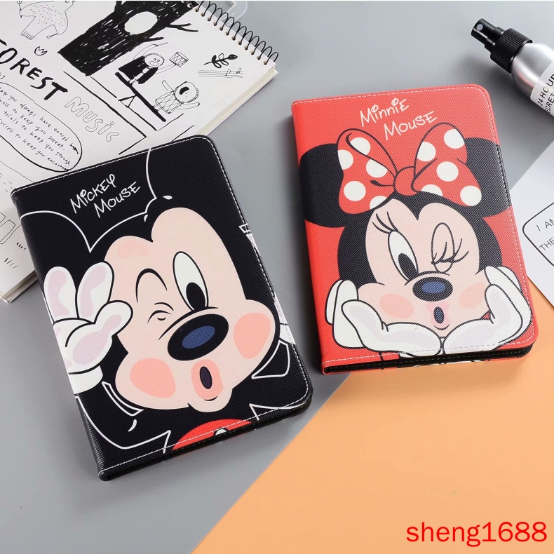 ✎ Bao Da Máy Tính Bảng Họa Tiết Hoạt Hình Mickey Minnie Dễ Thương Cho Ipad Air 2 Mini 510.5 Air 4 10.9 mini6 2021air