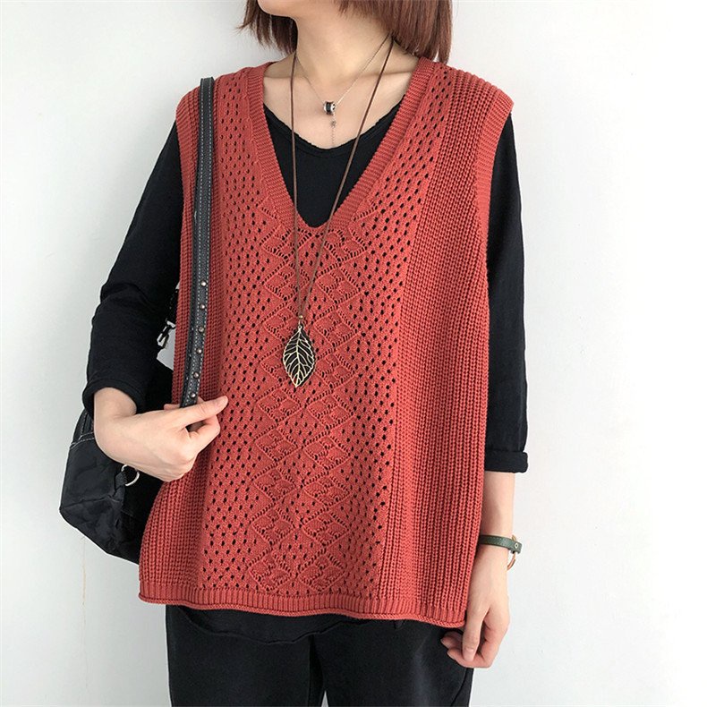 Áo gile len nữ, áo cardigan khoác ngoài cho mẹ GL04