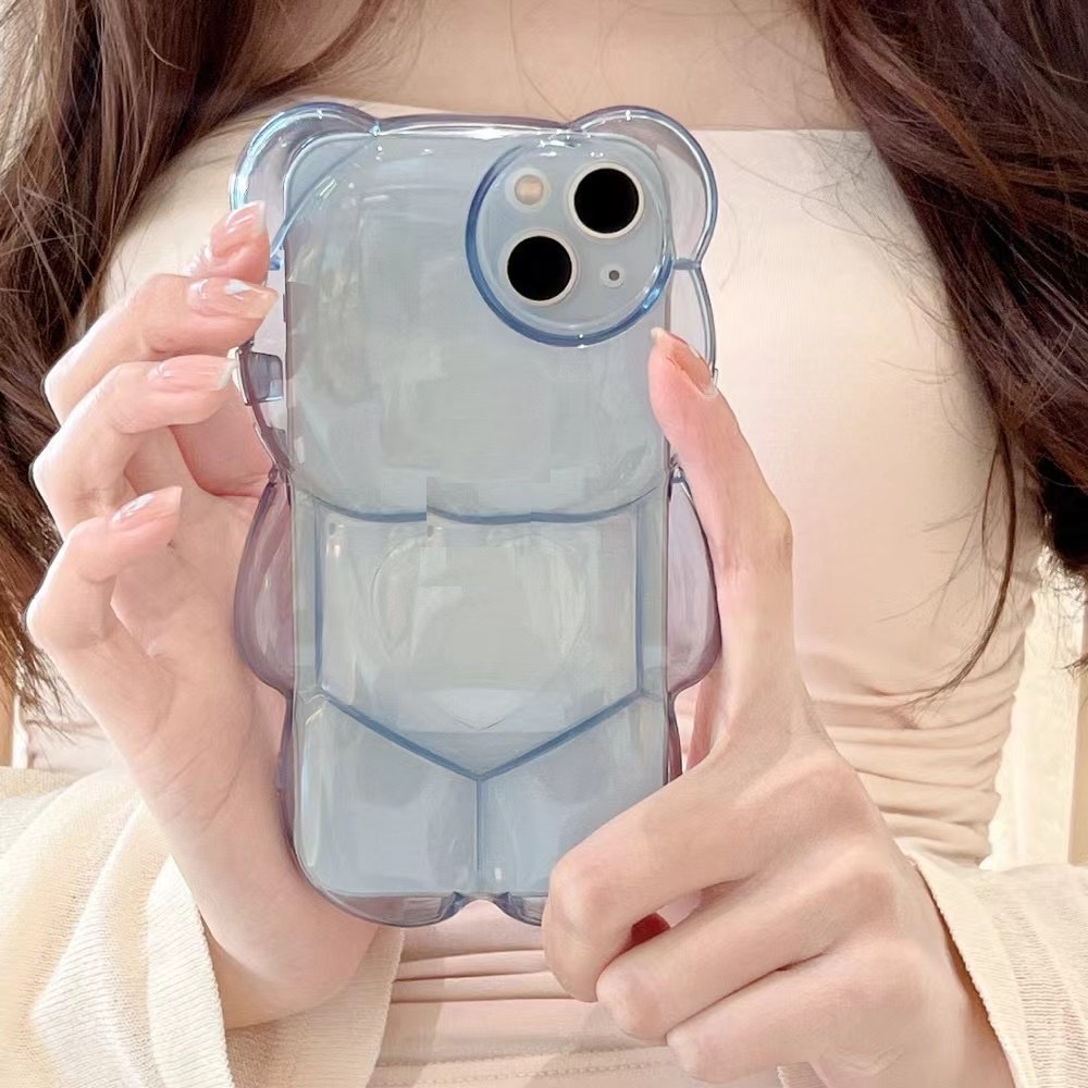 Ốp Điện Thoại Mềm Họa Tiết Gấu Đơn Giản Cho Iphone 13 pro max 12 pro max 11 pro max xs max xr x