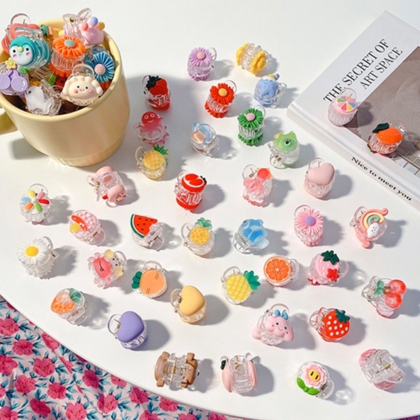 Kẹp tóc hình trái cây hoạt hình xinh xắn nhiều màu sắc cho bé gái