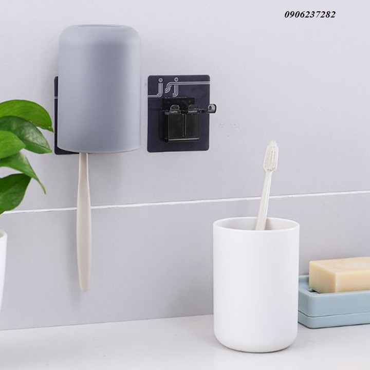 Móc giữ 2 bàn chải dán tường kèm cốc_RE0318