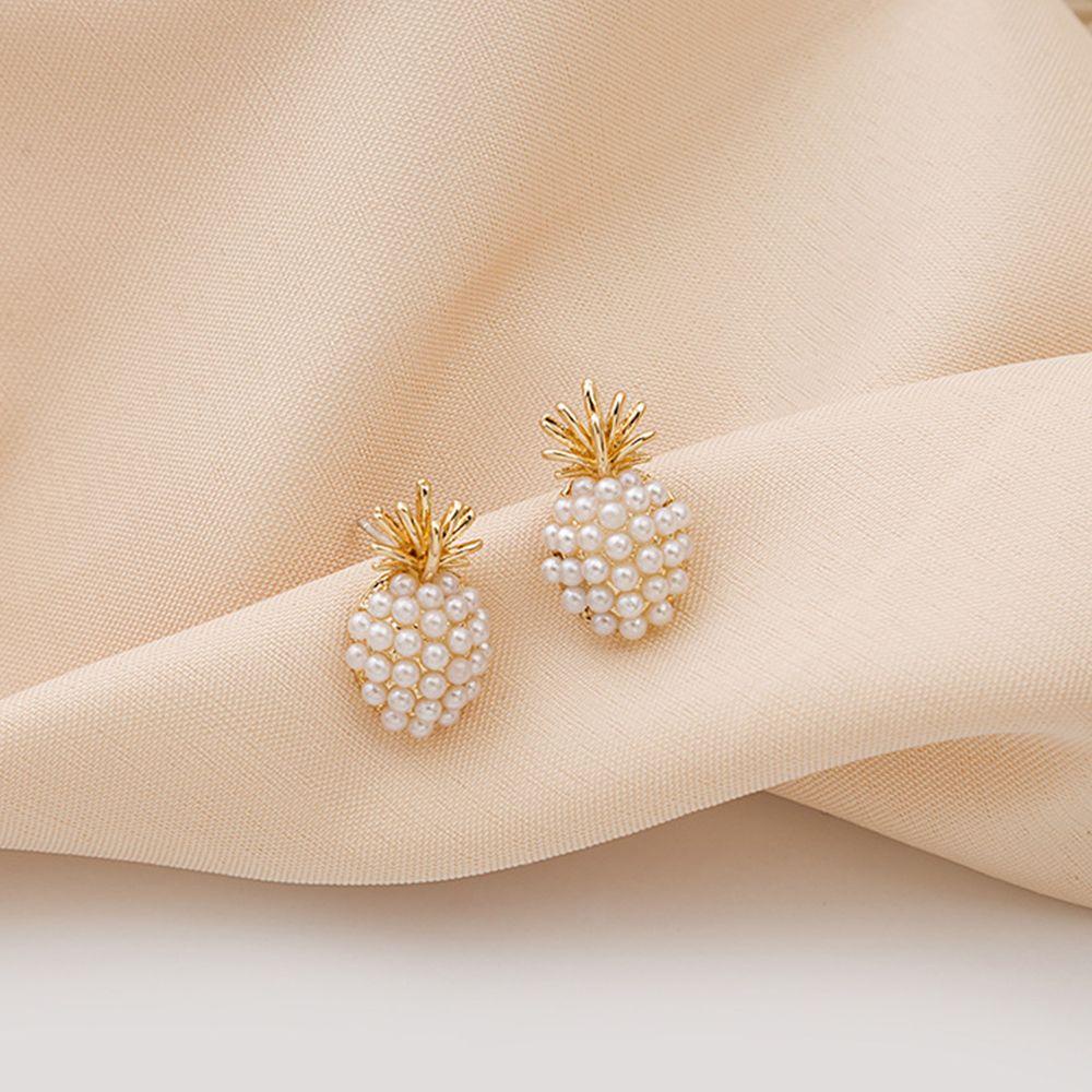 Bông Tai Hình Quả Dứa VANES1 Thời Trang Vintage Thanh Lịch Cho Nữ