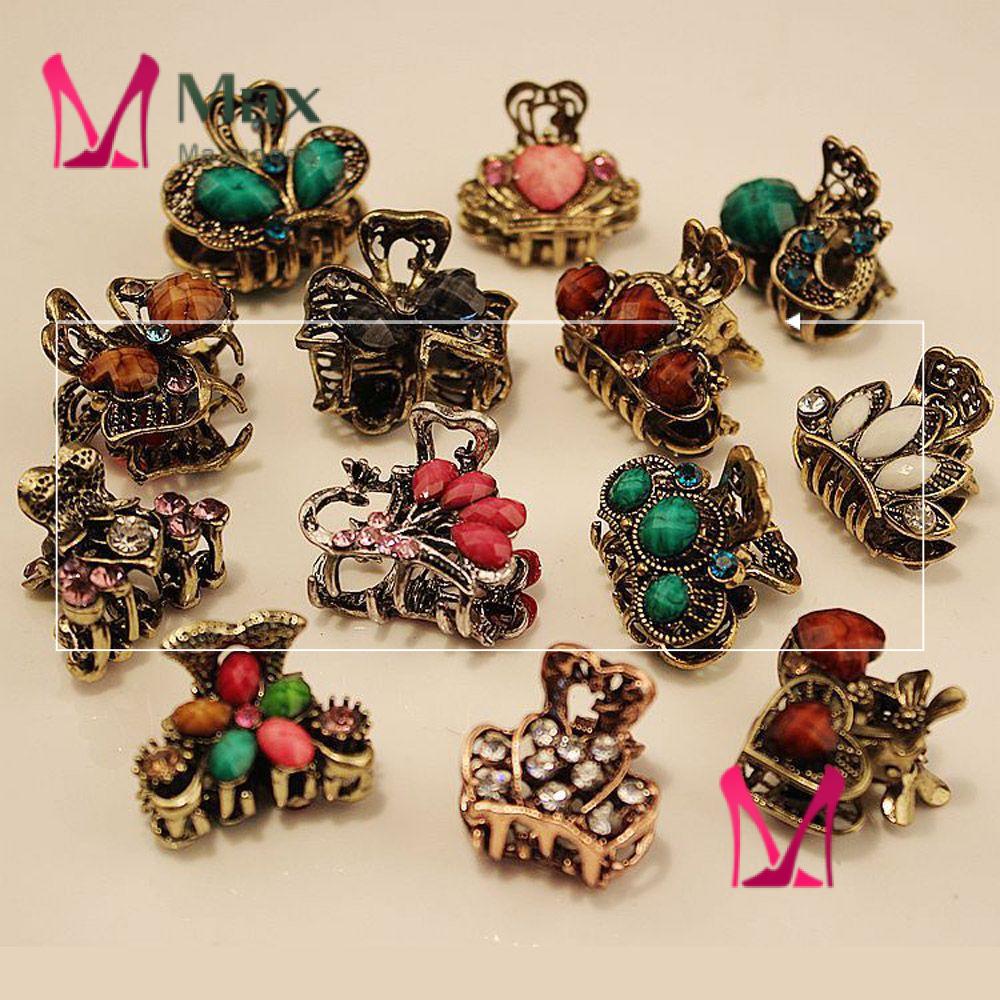 Kẹp Tóc Hình Bướm Đính Đá Màu Sắc Ngẫu Nhiên Thời Trang Cho Nữ