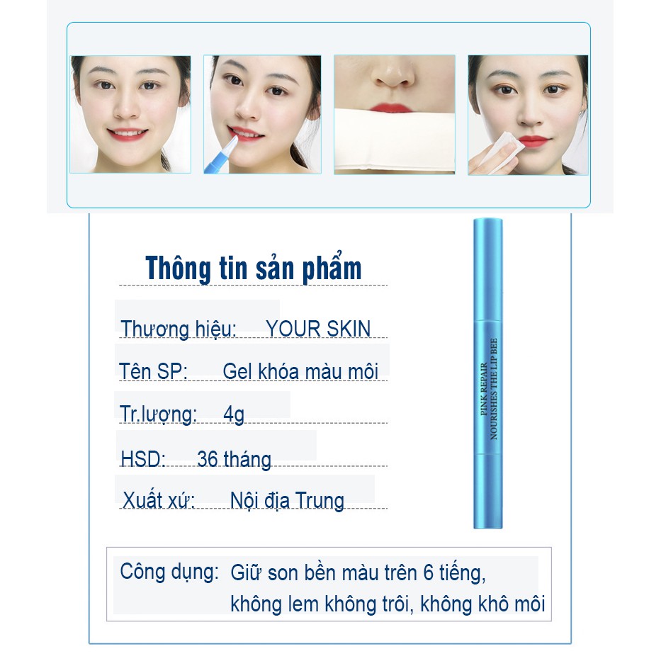 Gel khóa màu son YOUR SKIN giúp son bền màu không trôi không lem gel giữ màu môi không trôi son ZD-KM01 | BigBuy360 - bigbuy360.vn