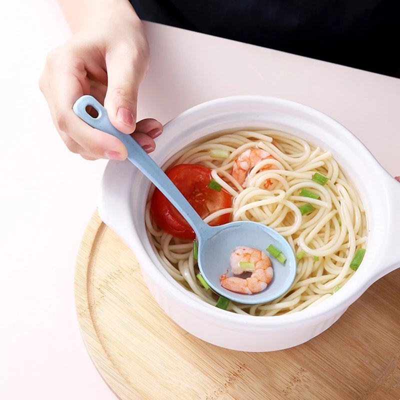 Muỗng Múc Canh Cán Dài Bằng Sợi Lúa Mì An Toàn Cho Sức Khỏe