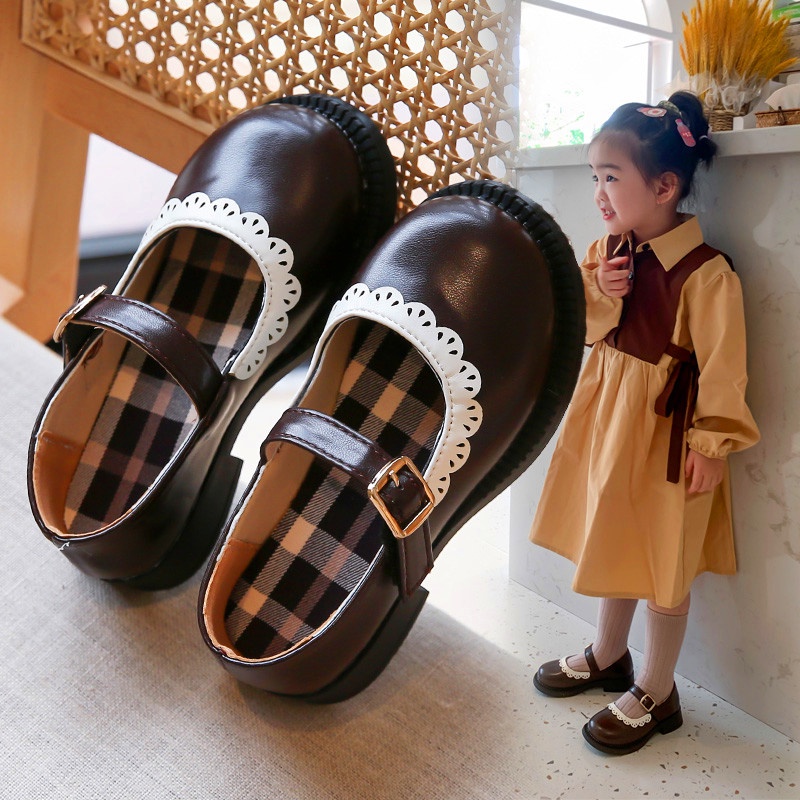 Giày búp bê cho bé gái phong cách Hàn Quốc đơn giản mã A7A