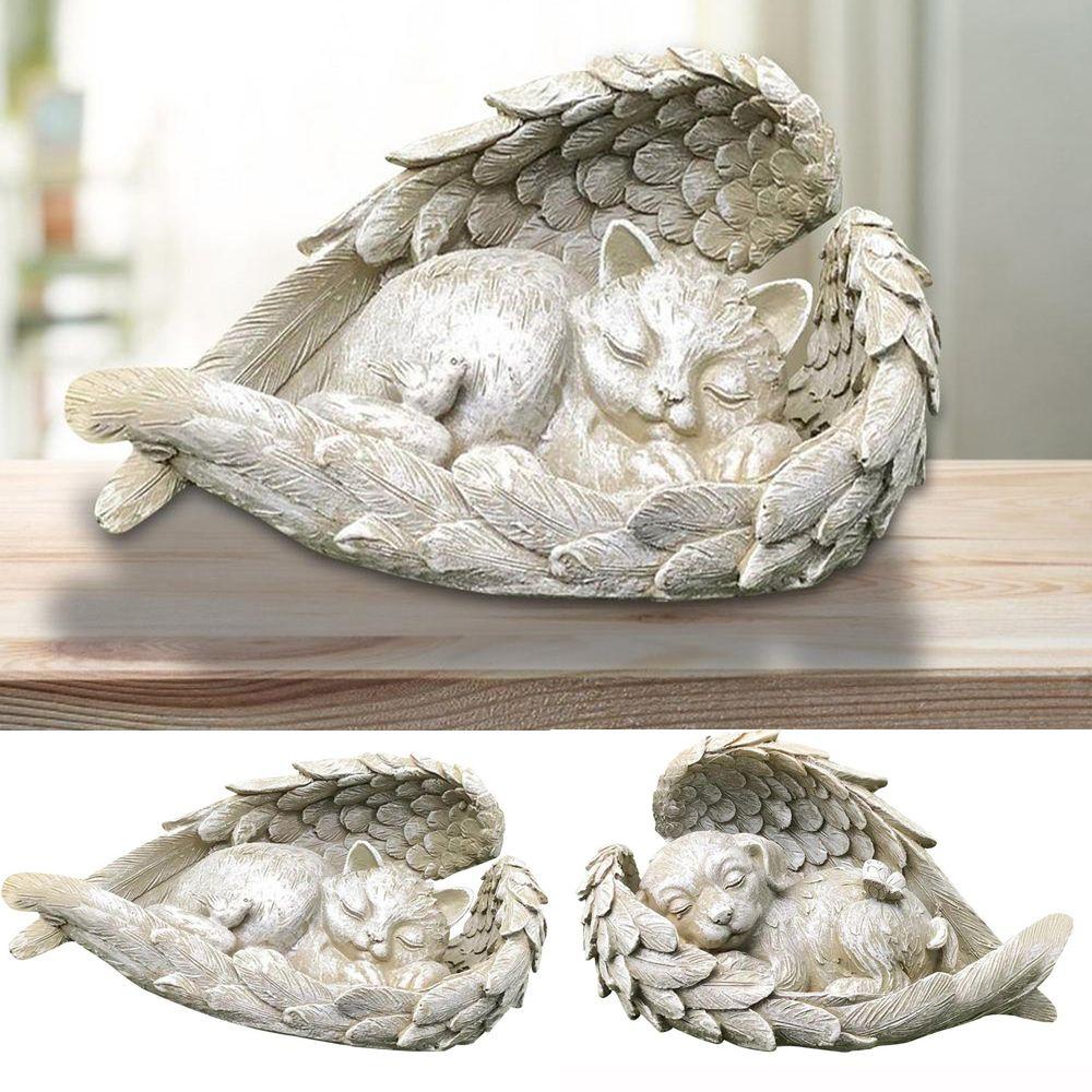 Đồ trang trí Tượng Mèo Có Cánh Thiên Thần Trang Trí Nhà Cửa