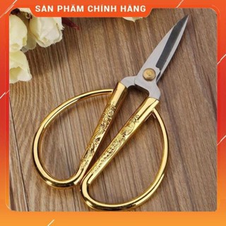Chính hãng - kéo rồng cán vàng sang trọng,kéo cắt thịt gà,kéo cắt đồ nhà bếp đa năng