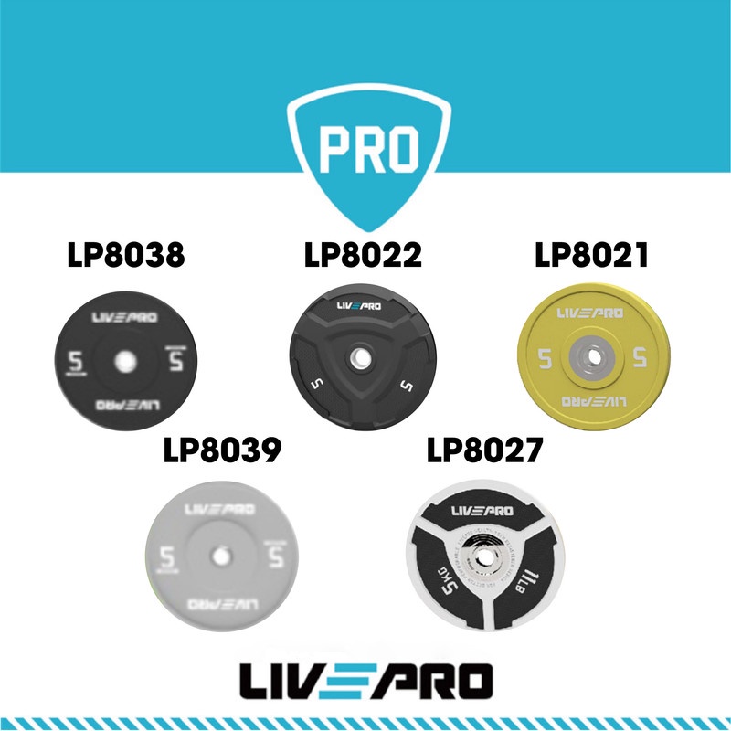 Tạ đĩa, tạ miếng phụ kiện thể thao tập gym 25KG Livepro chính hãng LP8026