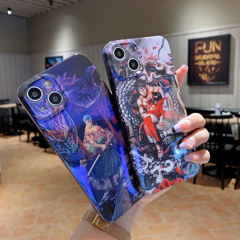 Ốp Điện Thoại Họa Tiết luffy zoro Bóng Nhiều Màu Cho iPhone 13 12 11 Pro Max X Xs Max XR 8Plus