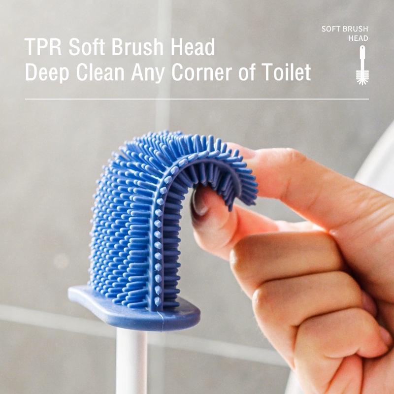 Giá Đỡ Bàn Chải Vệ Sinh Toilet Gắn Tường Bằng Chất Liệu Silicone