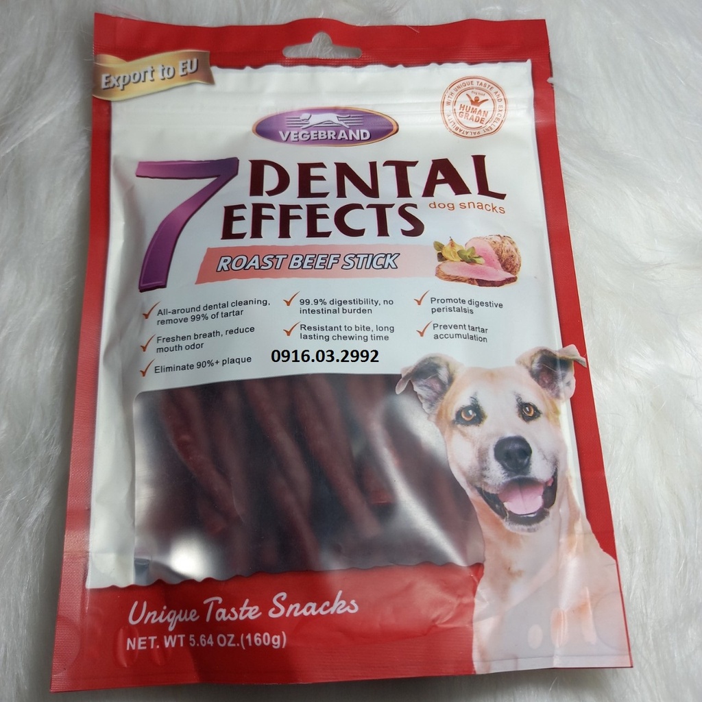 Xương gặm sạch răng cho chó Dental 7 160gr