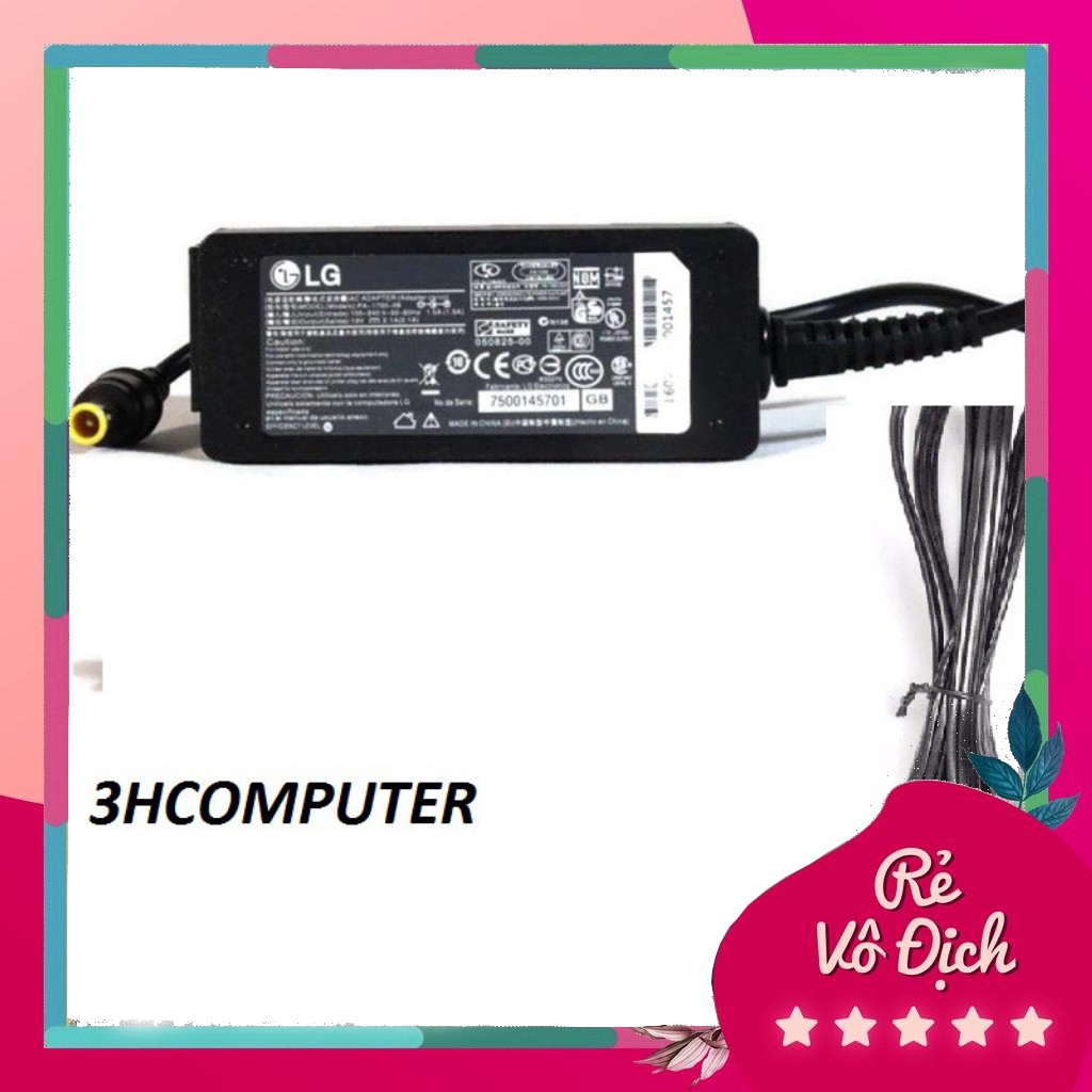 Nguồn màn hình LG 19V 2.1A-LG 19v 21.A+ Tặng dây sạc laptop .