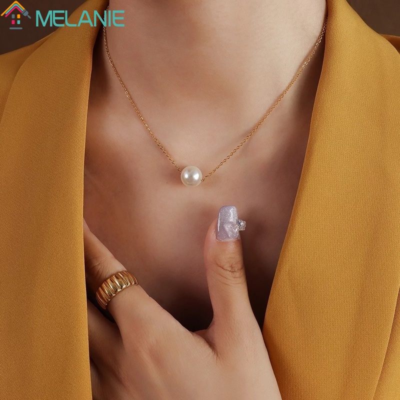 Vòng cổ mặt ngọc trai thời trang thanh lịch cho nữ