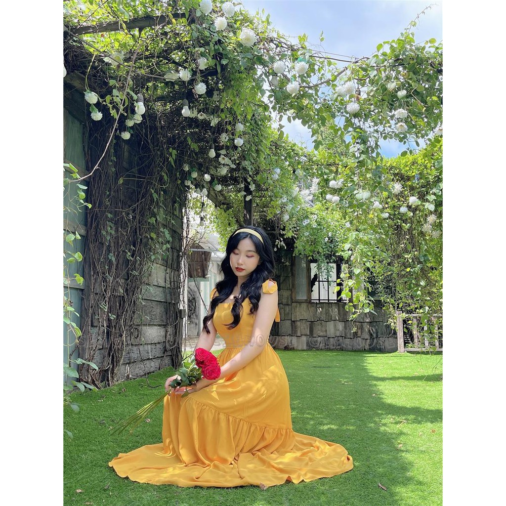 Đầm maxi Colory 1901 cột dây vai trẻ trung CIN HOUSE