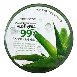 Gel Dưỡng Ẩm Lô Hội _Verobene Calming & Moisturizing Aloe Vera Purity 99% Smothing Gel 300ml