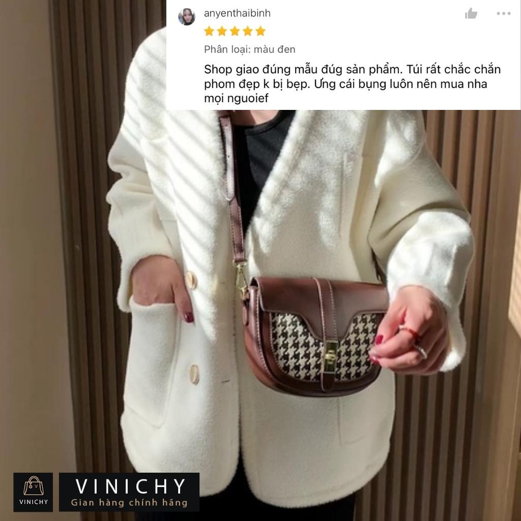 Túi xách nữ đeo chéo, đeo vai, túi cnk đi chơi, đi học VINICHY, da đẹp, thời trang cao cấp size 20cm HA122