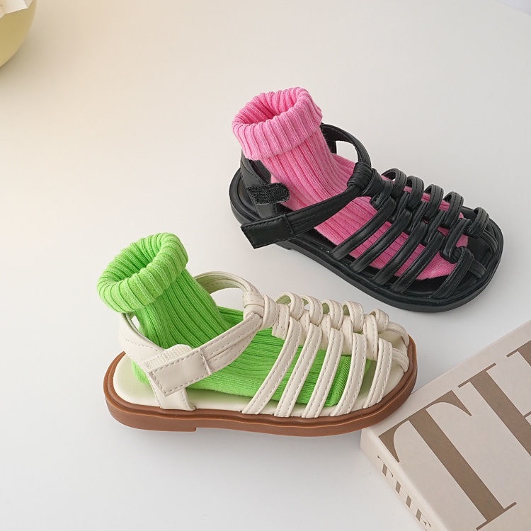 [Hàng Mới Về] Giày Sandal Đế Mềm Hở Ngón Thoải Mái Phong Cách Hàn Quốc Dễ Phối Đồ Thời Trang Mùa Hè Cho Bé Gái