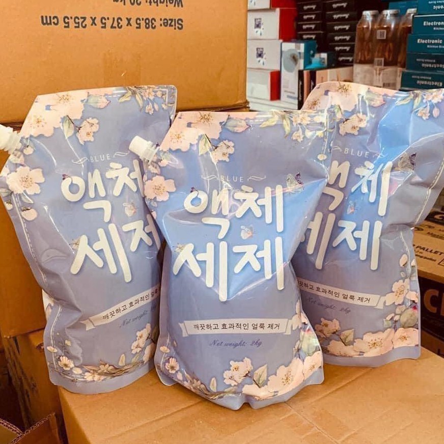 NƯỚC GIẶT BLUE HÀN QUỐC TÚI 2KG THƠM NHƯ HOA