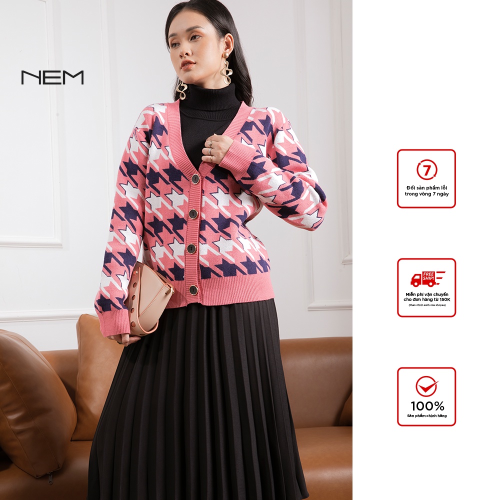 Áo khoác len dài tay thiết kế NEM Fashion AK62546 Freesize