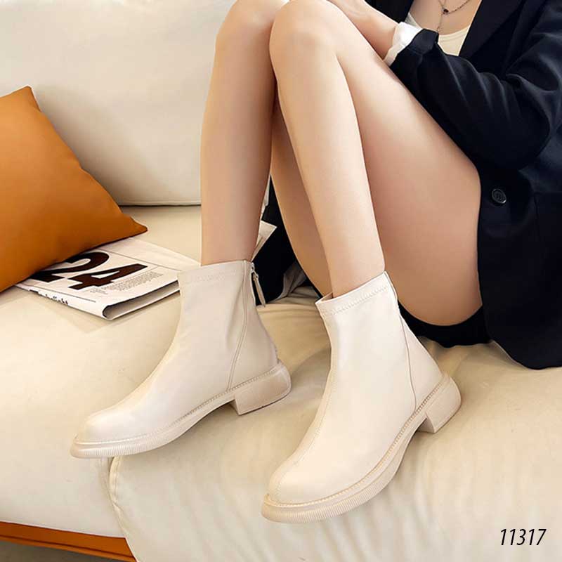 Giày boots nữ da mềm 11316