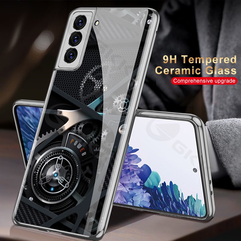 Ốp lưng Ốp Điện Thoại Kính Cường Lực In Hình Nai Sừng Cá Tính Cho Samsung Galaxy S21 Plus Ultra 5g S21 Plus Ultra 5g
