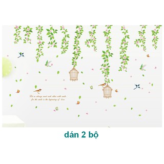 Decal trang trí rèm hoa xinh