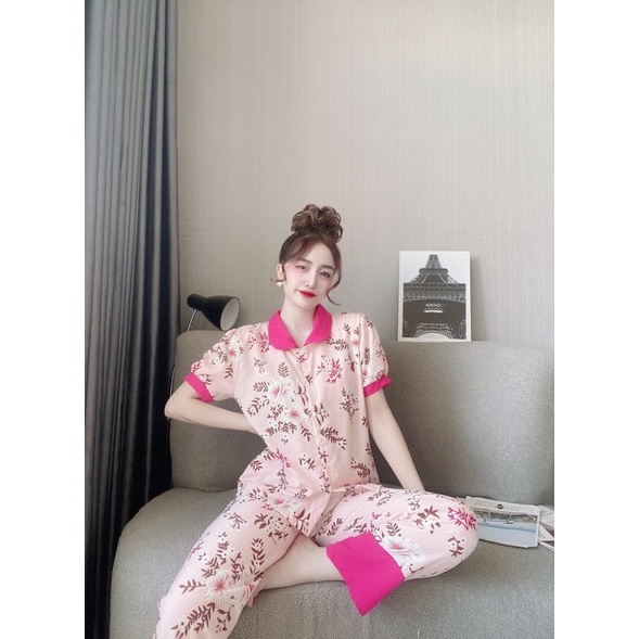 ❌XINH XINH❌Đồ bộ tiểu thư tay ngắn phồng,dồ bộ dài mặc nhà có túi quần
