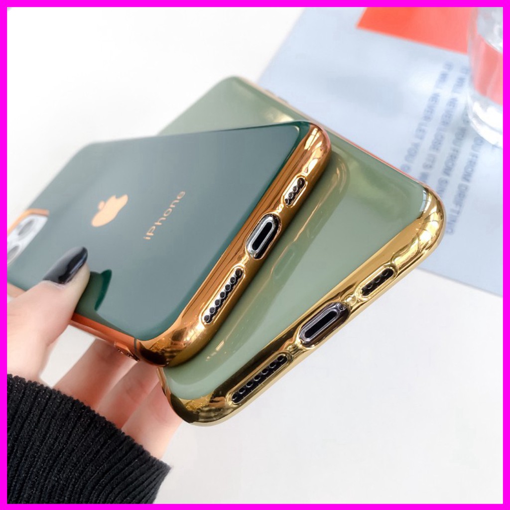 Ốp iphone - Ốp lưng Logo táo viền vàng 5/5s/6/6s/6plus/6s plus/7/8/7plus/8plus/x/xs/xs max/11/11pro max -NGOC LINHMOBILE