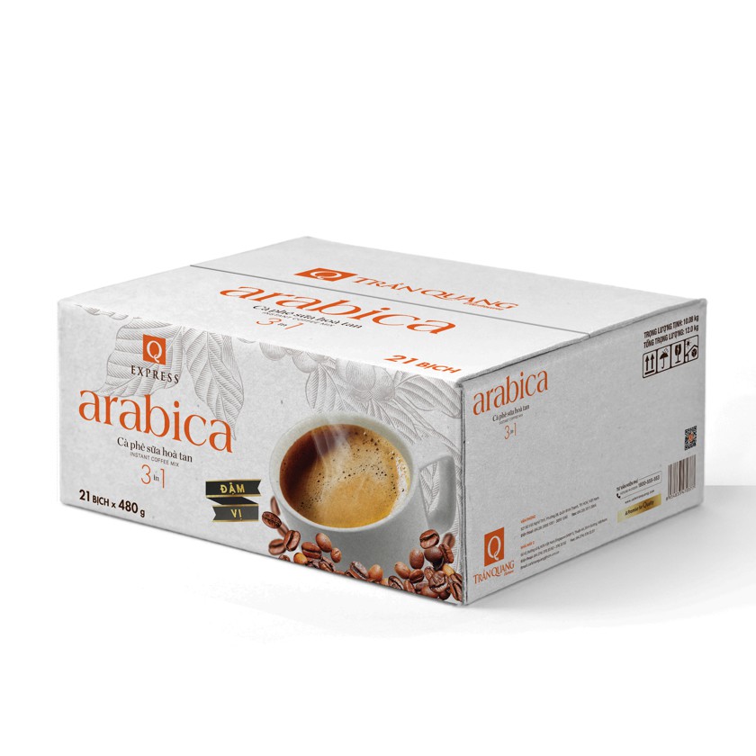 Cà phê sữa Arabica Trần Quang 480g (24 gói * 20g) Instant Coffee mix 3 in 1 | BigBuy360 - bigbuy360.vn