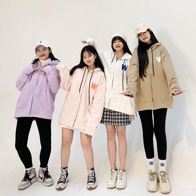 [Mã 12FASHIONSALE1 giảm 10K đơn 50K] WOOWI ZIP HOODIE - Áo khoác in nổi | BigBuy360 - bigbuy360.vn