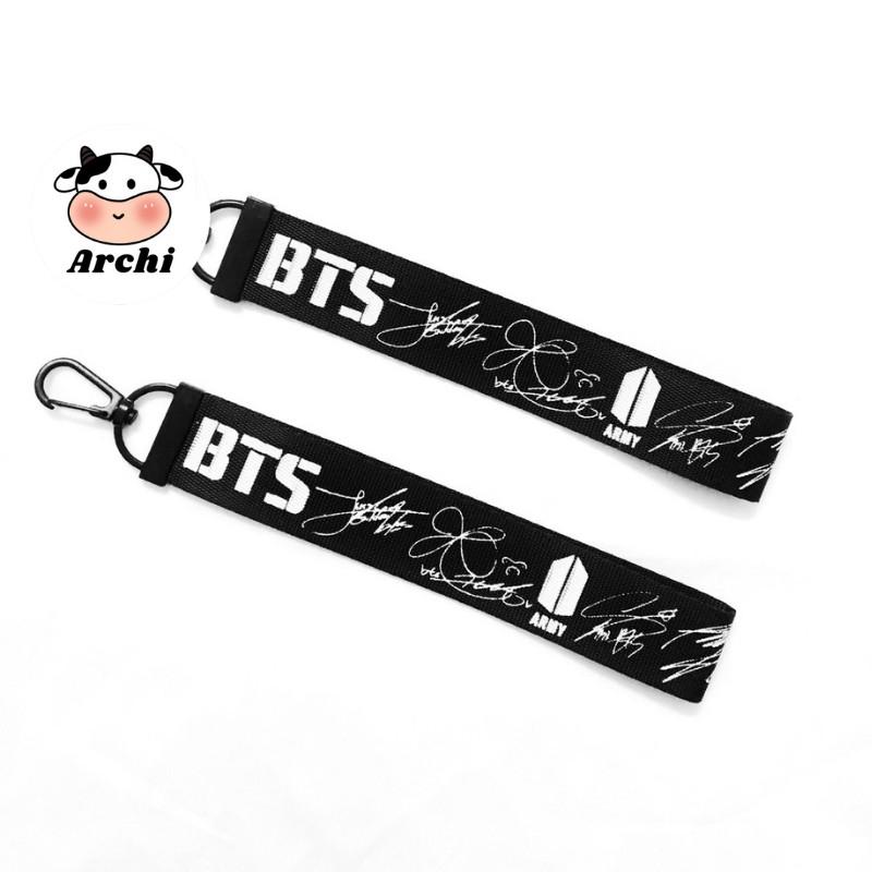 Móc khóa nametag chữ kí BTS - Army