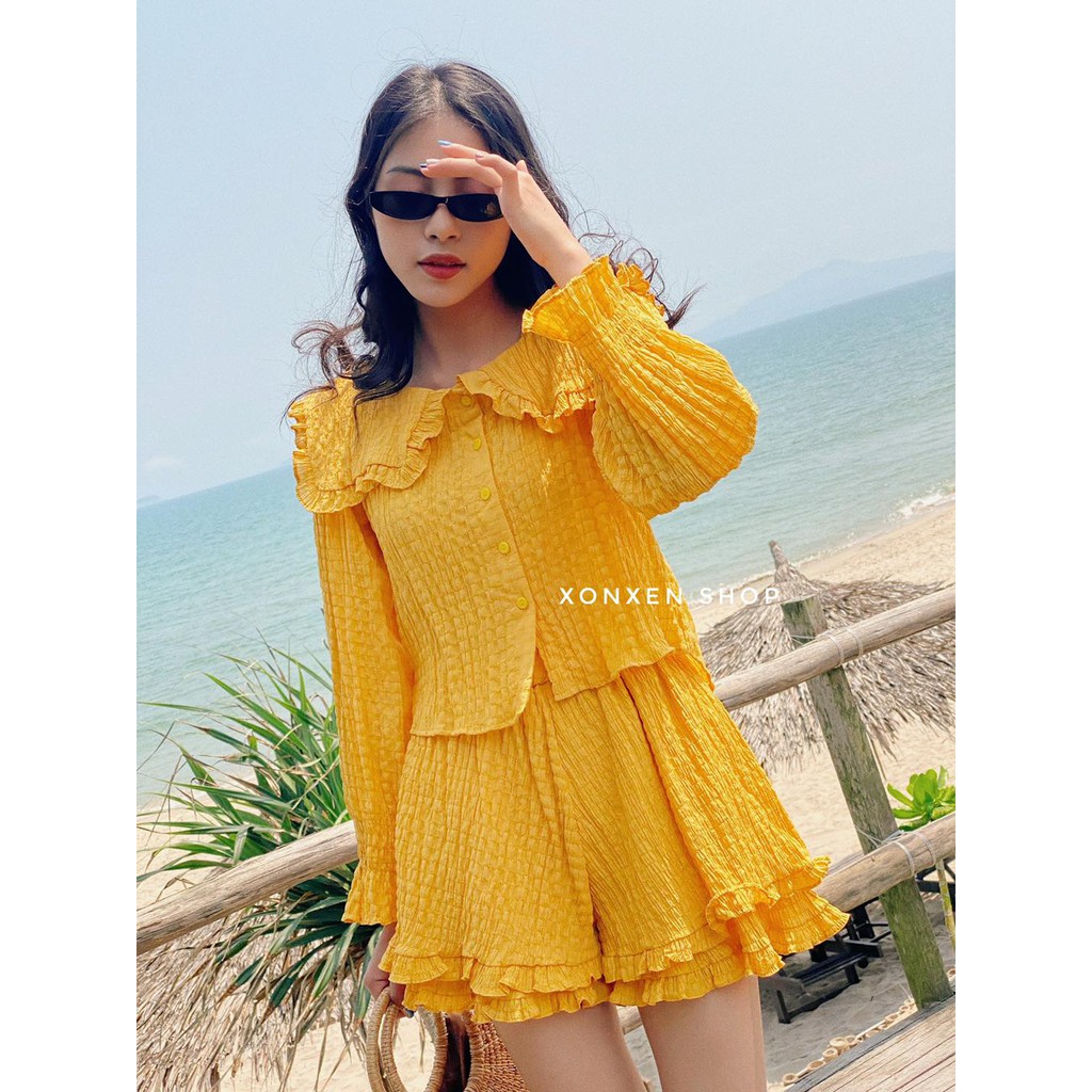 Set đồ nữ Xonxen shop chất vải đũi sang chảnh free size, mã 01