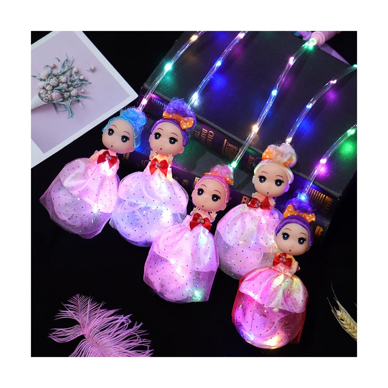 Đồ Chơi Lồng Đèn Búp Bê ChiBi Phát Sáng Nhiều Màu Sắc Dễ Thương Cho Bé Gái, Đồ Chơi Trung Thu