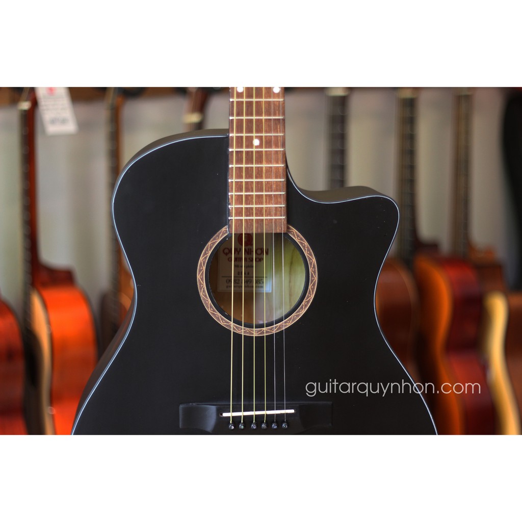 Đàn Guitar Acoustic QE6A Màu Đen Giá Rẻ Dành Cho Người Tập Chơi